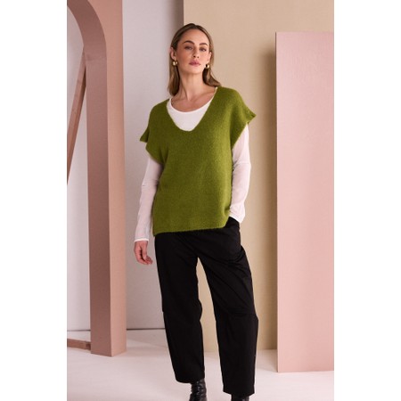 Naya Naya Extended Shoulder Soft Knit  - Green
