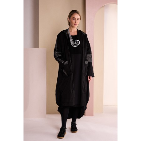 Naya Naya Hooded Mesh Detail Coat - Multicoloured