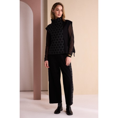 Naya Naya Jacquard Spot Wide Leg Trouser - Black