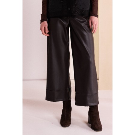 Naya Naya Leatherette Wide Leg Trouser - Multicoloured