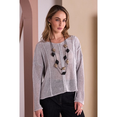 Naya Naya Loopy Knit Top - Metallic