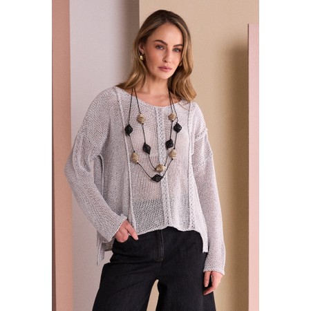 Naya Naya Loopy Knit Top - Metallic