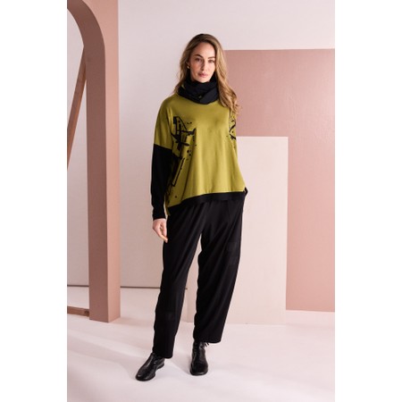 Naya Naya Avocado Placement Print Top - Black