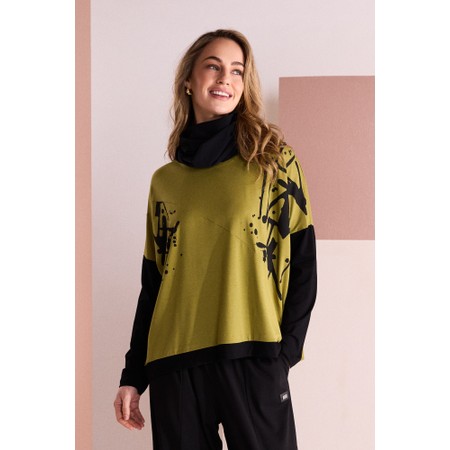 Naya Naya Avocado Placement Print Top - Black