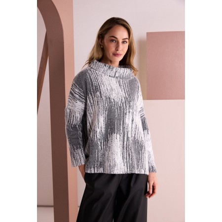 Naya Naya Printed Rib Jumper - Black