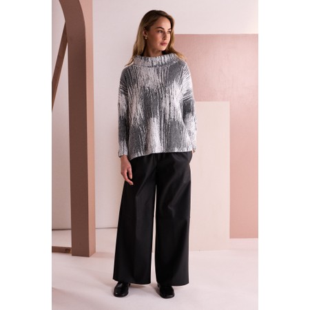 Naya Naya Printed Rib Jumper - Black