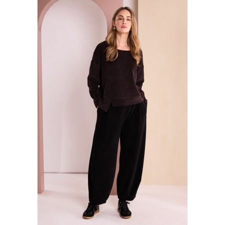 Naya Naya Black Soft Cord Trouser - Black
