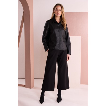 Naya Naya Black Soft Wide Leg Trouser - Black