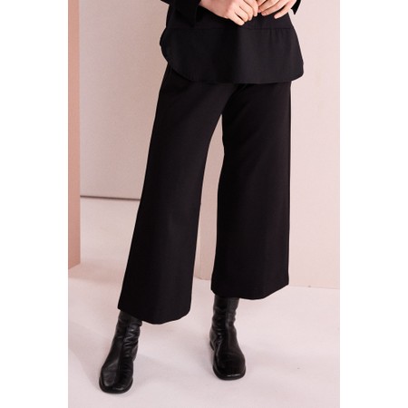 Naya Naya Black Soft Wide Leg Trouser - Black