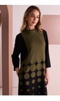 Naya Black / Avocado Naya Avocado Spot Border Print Dress  