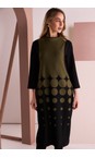 Naya Black / Avocado Naya Avocado Spot Border Print Dress  