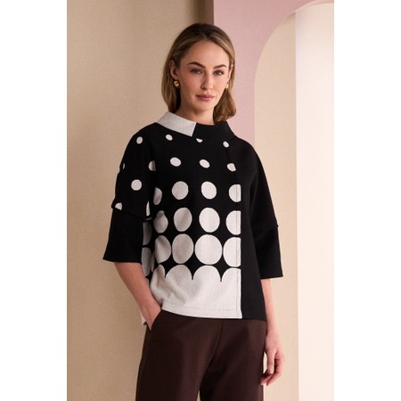 Naya Naya Spot Border Print Top - Multicoloured