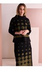 Naya Black / Avocado Naya Avocado Spot Border Print Top  