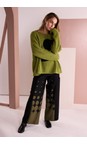 Naya Avocado / Black Naya Avocado Spotted Oversized Knit  