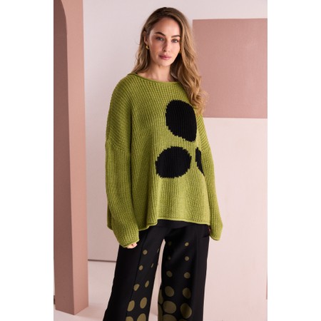 Naya Naya Avocado Spotted Oversized Knit - Black