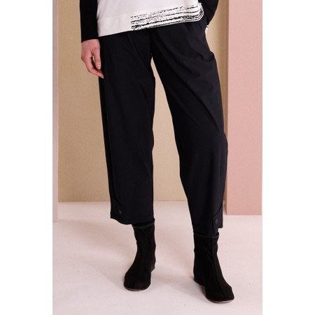 Naya Naya Black Tab Hem Drawstring Trouser - Black