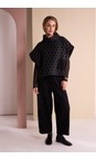 Naya Black / Grey Naya Spot Jacquard Top  