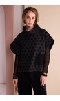 Naya Black / Grey Naya Spot Jacquard Top  