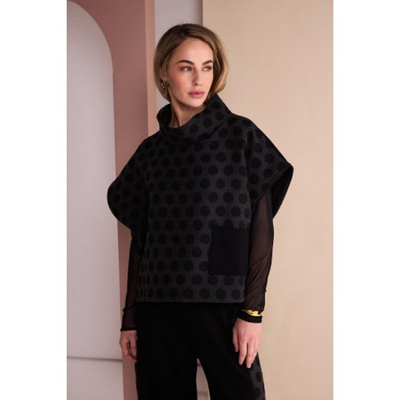 Naya Naya Spot Jacquard Top - Black