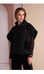 Naya Black / Grey Naya Spot Jacquard Top  