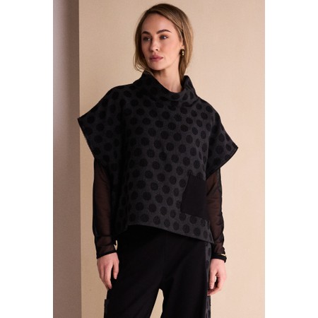 Naya Naya Spot Jacquard Top - Black