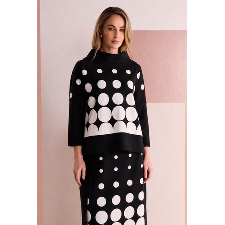 Naya Naya Stone Spot Border Print Top - Multicoloured