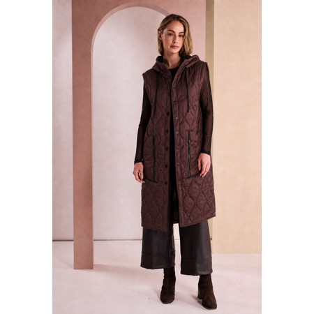 Naya Naya Choko Long Quilted Gilet - Multicoloured