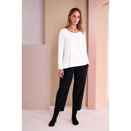 Naya Naya White Basic Jersey Top - White