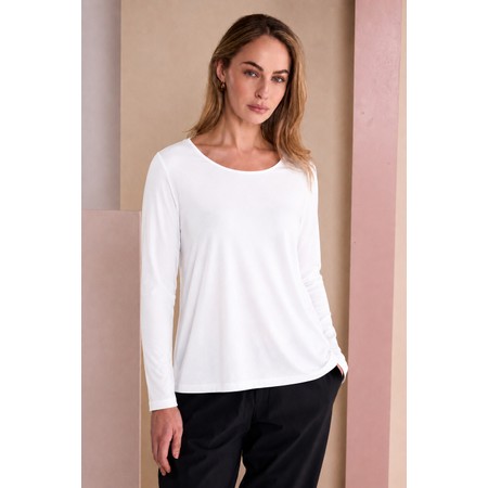 Naya Naya White Basic Jersey Top - White