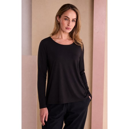 Naya Naya Basic Black Jersey Top - Black