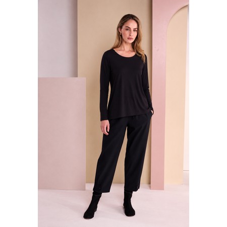 Naya Naya Basic Black Jersey Top - Black