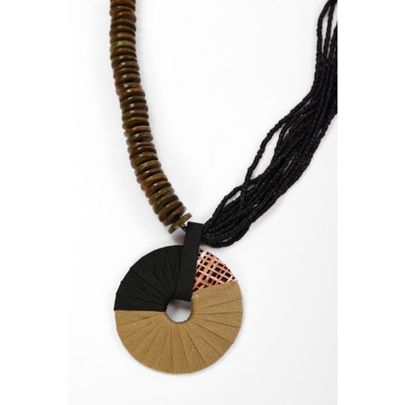Naya Naya Beaded Loop String Necklace - Black