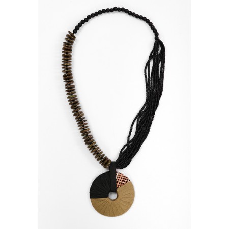 Naya Naya Beaded Loop String Necklace - Black