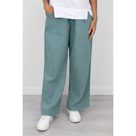 Amazing Woman Orla Long Opal Linen Trouser - Green