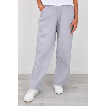 Amazing Woman Orla Long Pearl Linen Trouser - Off-White