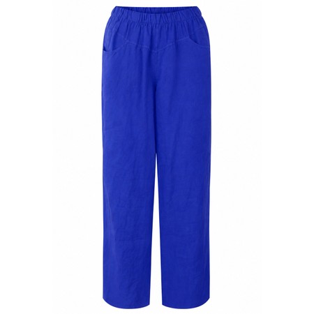 Amazing Woman Orla Long Royal Blue Linen Trouser - Blue