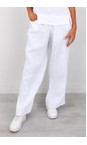 Orla Long White Linen Trouser