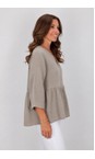 Amazing Woman Fango Elodie Fango Linen Peplum Top  