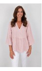 Amazing Woman Rose Elodie Rose Linen Peplum Top  