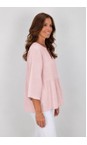 Amazing Woman Rose Elodie Rose Linen Peplum Top  