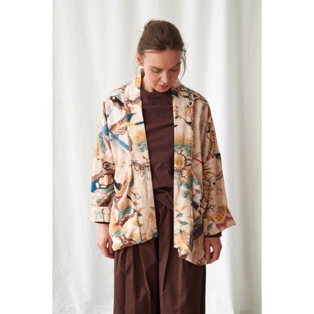 One Hundred Stars Hummingbird Nude Short Kimono - Pink