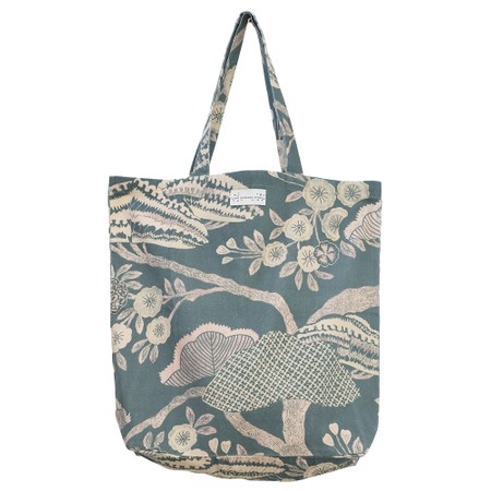 One Hundred Stars Rosa Blue Organic Cotton Canvas Bag - Blue