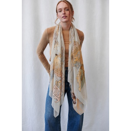 One Hundred Stars Phoenix Grey Scarf - Grey