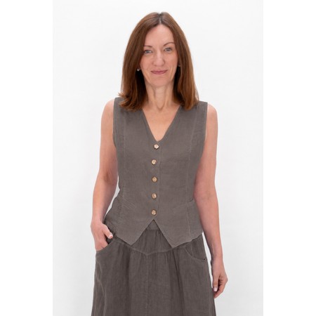 Amazing Woman Kitty Linen Waistcoat - Beige