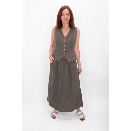 Amazing Woman Kitty Linen Waistcoat - Beige