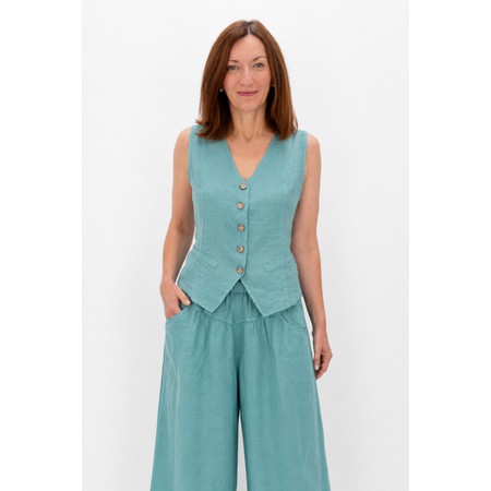 Amazing Woman Kitty Agata Linen Waistcoat - Multicoloured