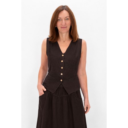 Amazing Woman Kitty Choko Linen Waistcoat - Multicoloured