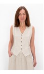 Kitty Natural Linen Waistcoat
