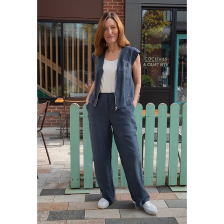 Naya Naya Eclipse Patch Pocket Trouser - Blue
