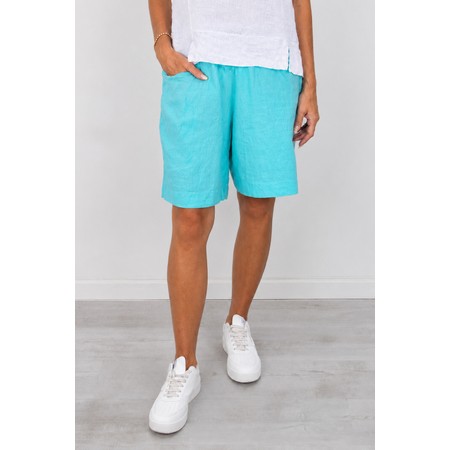 Amazing Woman Orla Turquoise Linen Shorts - Turquoise